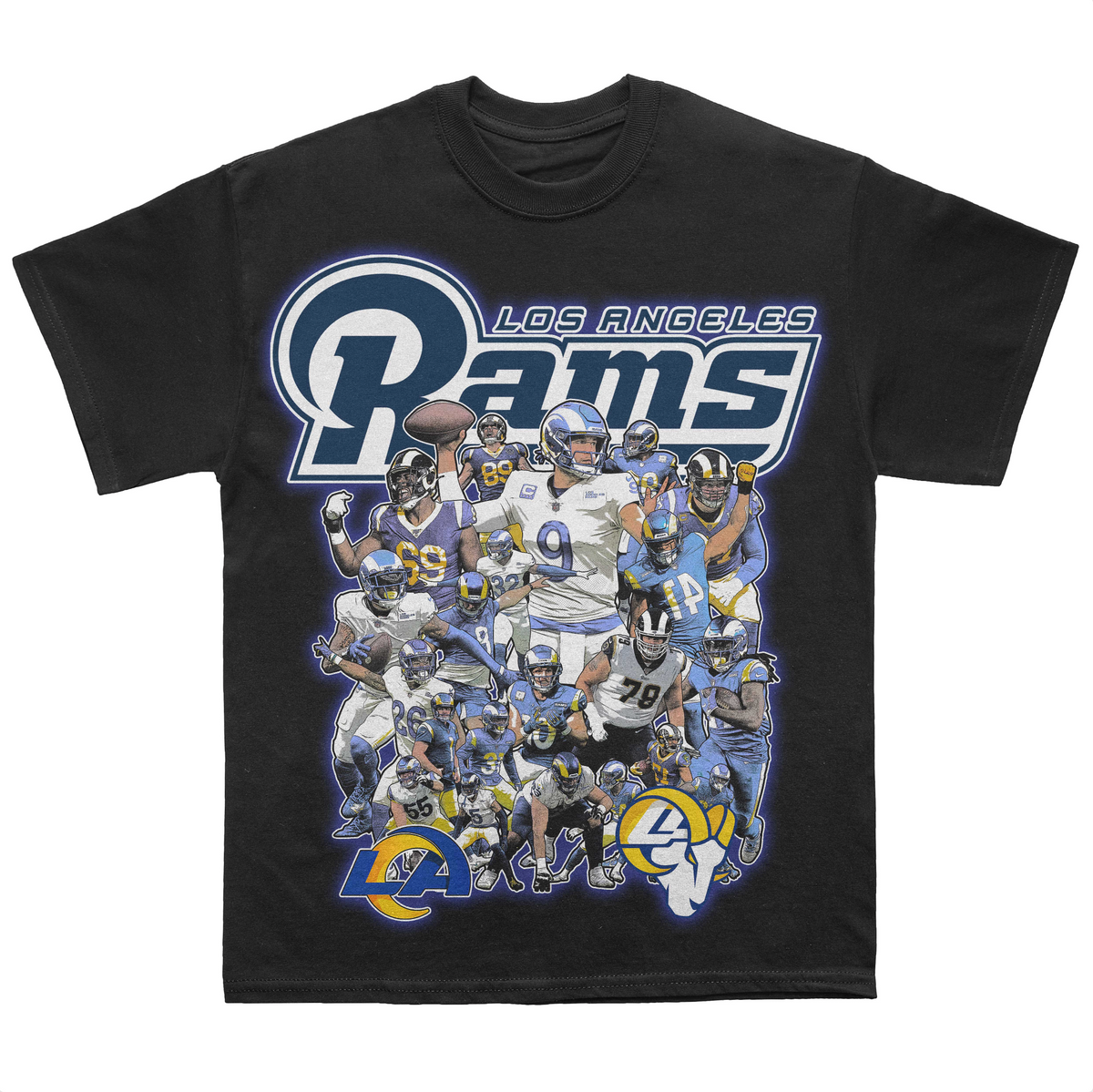 Los Angeles Rams - Vintage 1948 Ram Head (Full Color) - Los Angeles Rams -  Long Sleeve T-Shirt