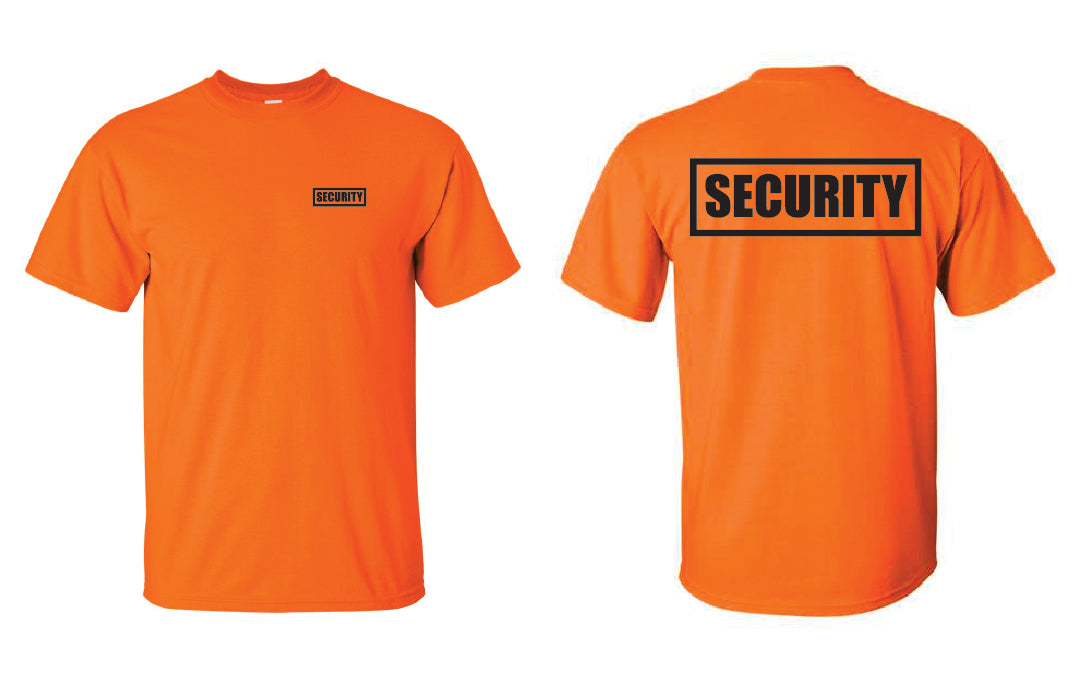 Green Security T-Shirts - Red Imprint - Tshirt By Design